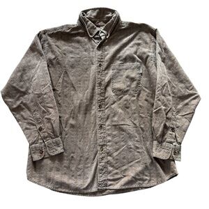 Vintage Woolrich Long Sleeve Button Down Shirt Brown Men Size XL